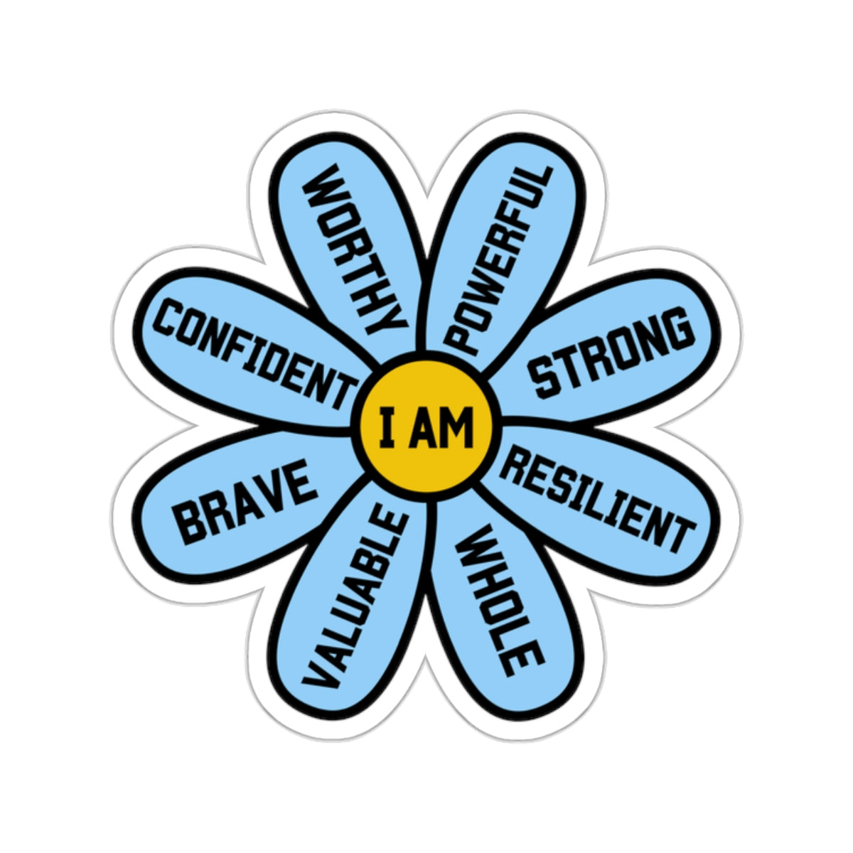 Blue Flower of Encouragement Sticker